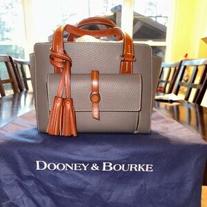 Dooney & Bourke Gray and Brown Satchel